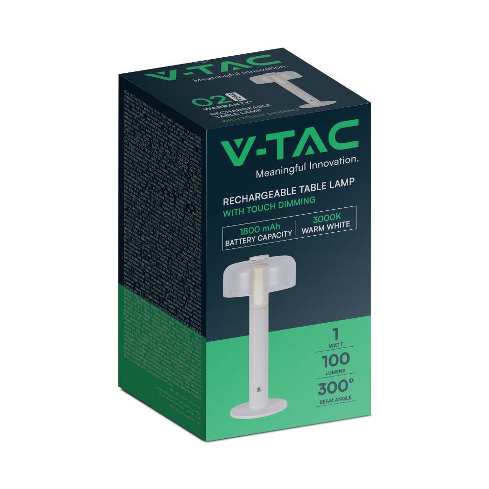 V-TAC Tischlampe 1W Warmweiss 185mm IP20