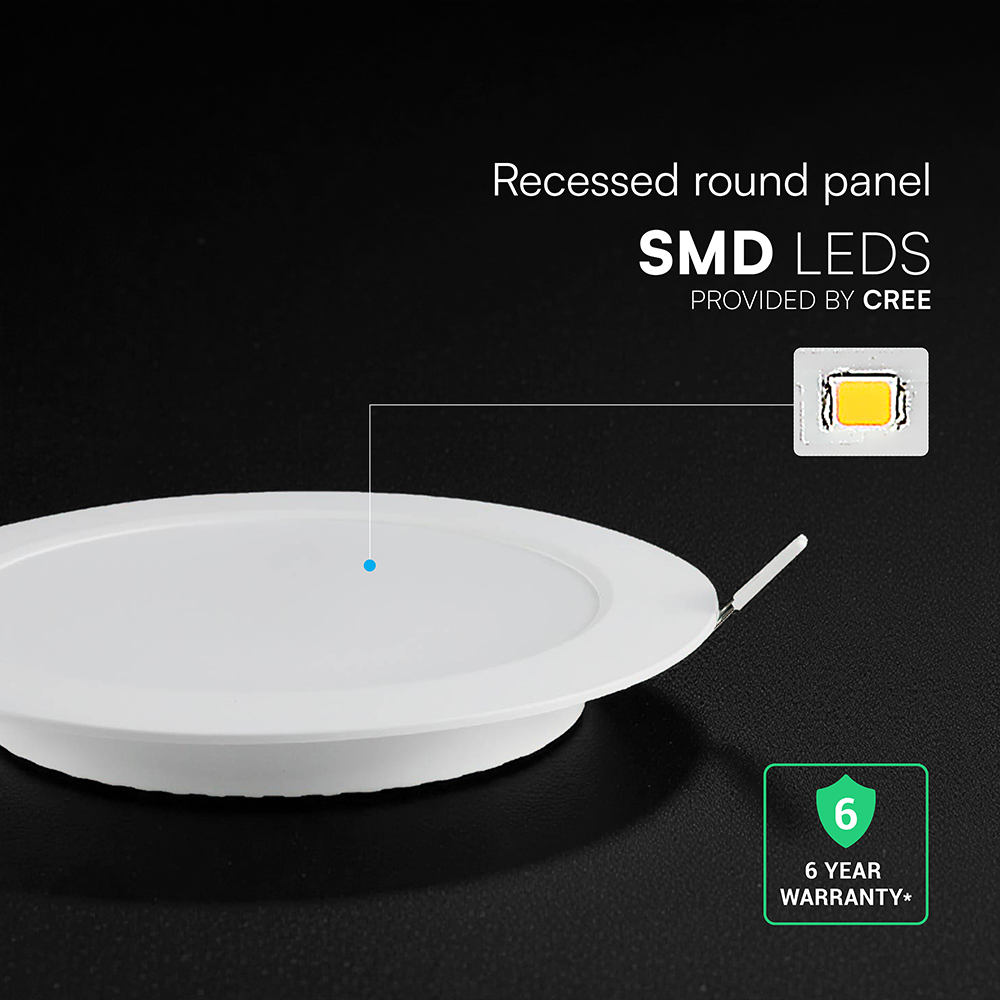 V-TAC LED Mini Panel 12W Rund 3IN1 IP20