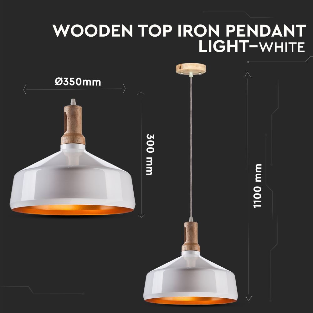 V-TAC Pendelleuchte E27 60W IP20 360mm
