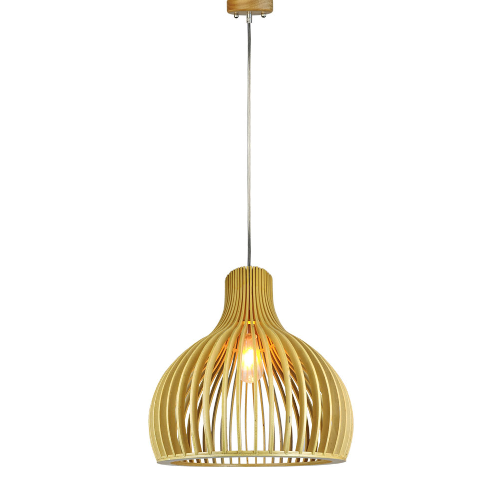 V-TAC Pendelleuchte E27 60W Holz IP20