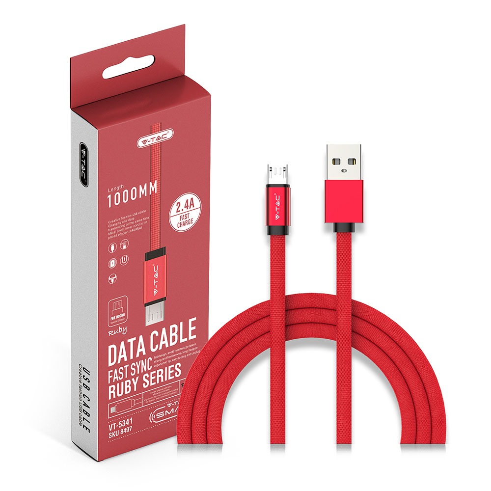 V-TAC USB Kabel Micro USB 75mm