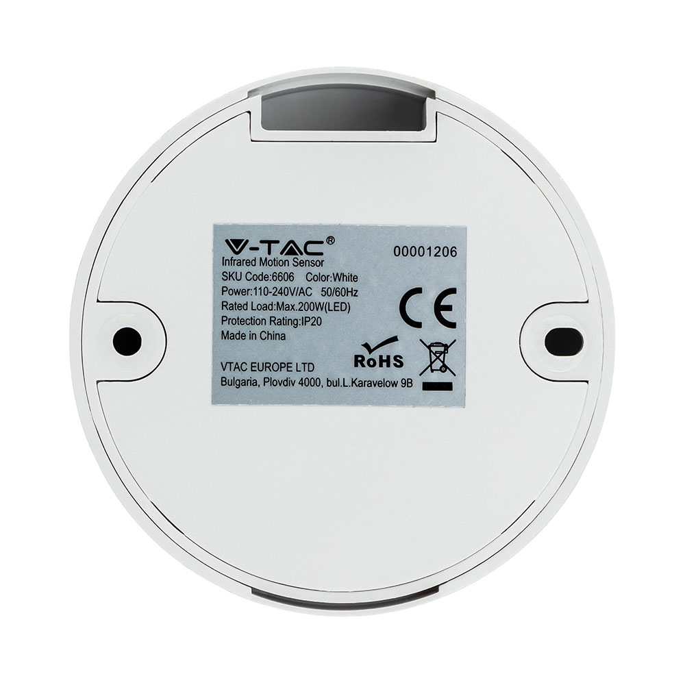 V-TAC Bewegungsmelder Infrarot 35mm IP20
