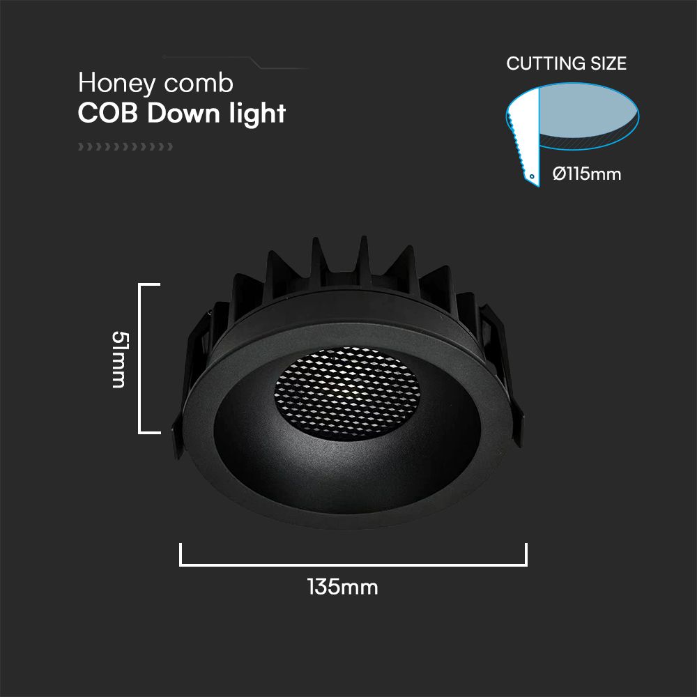 V-TAC LED Downlight 24W 3IN1 160mm IP20