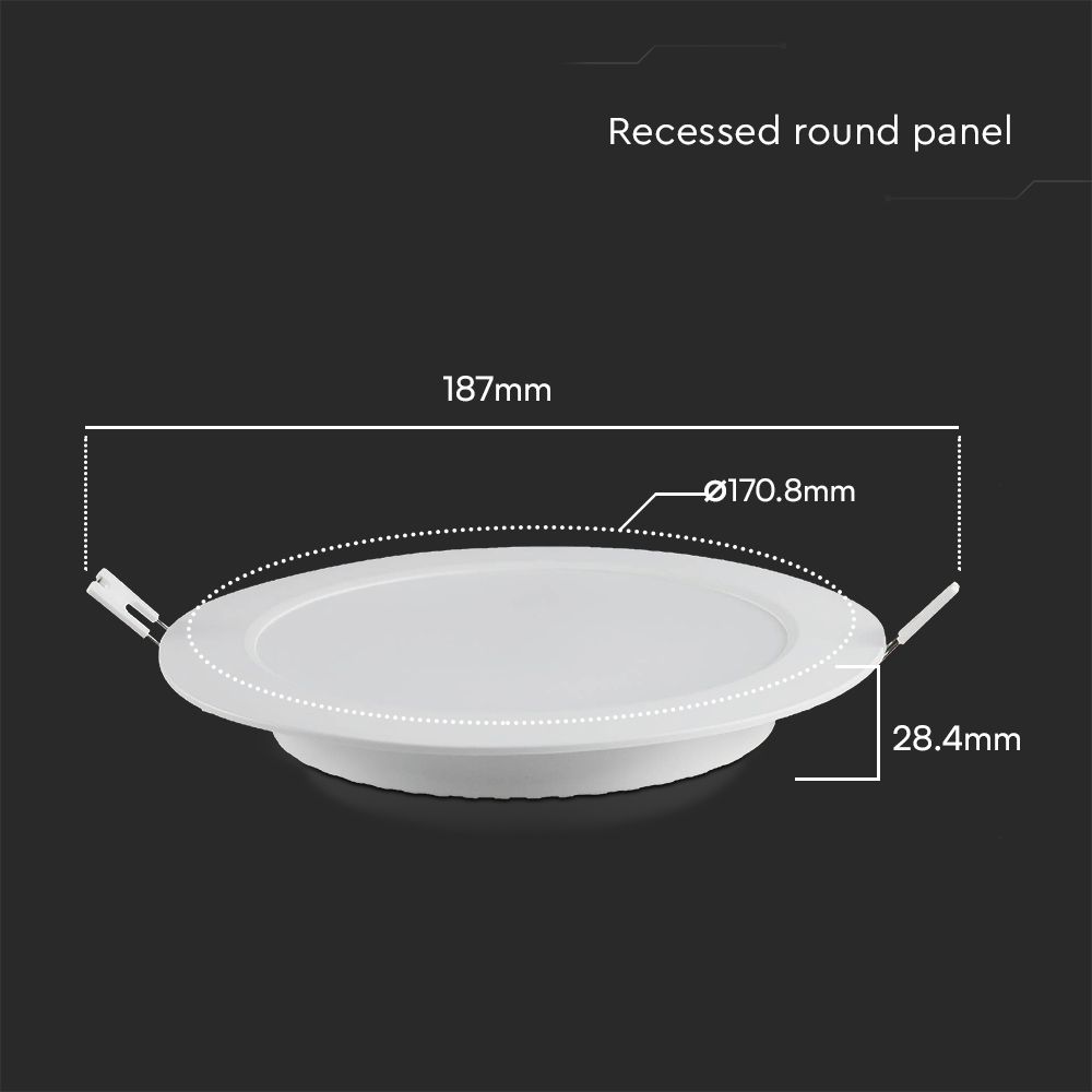V-TAC LED Mini Panel 12W Rund 4000K