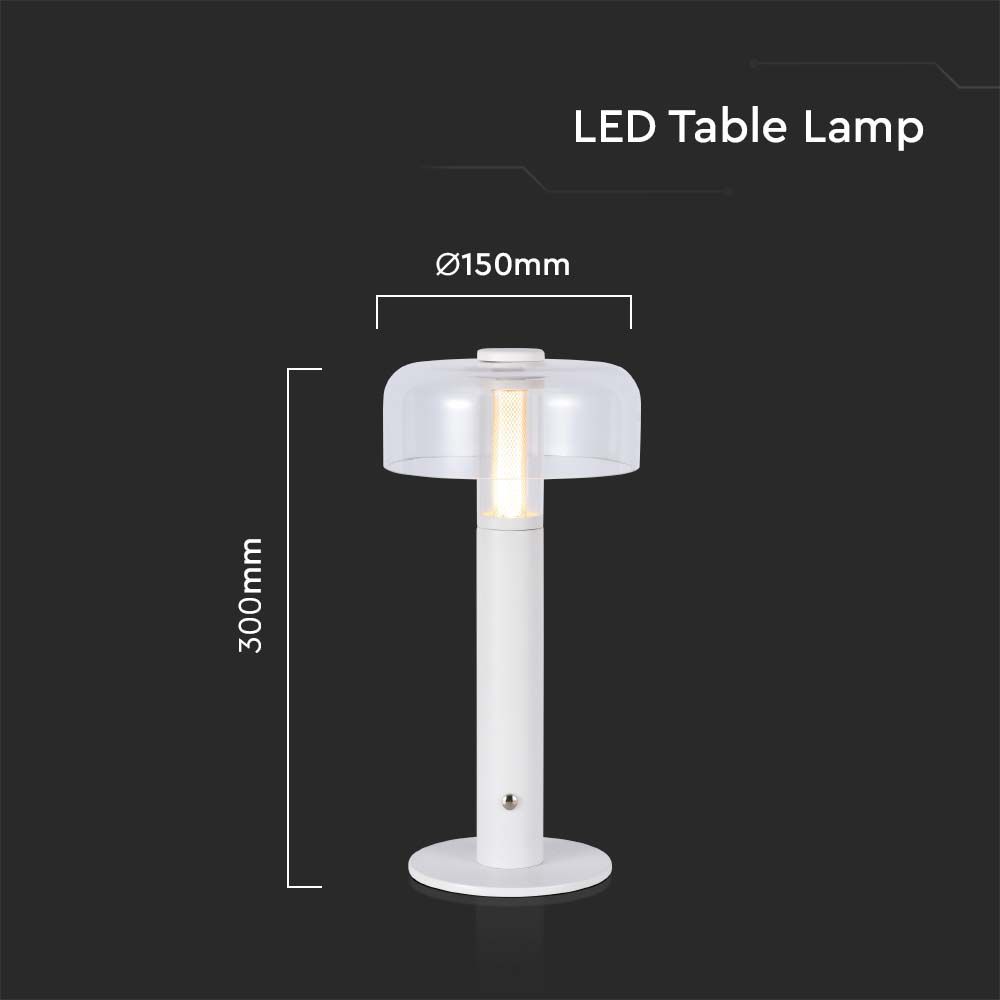 V-TAC Tischlampe 1W Warmweiss 185mm IP20