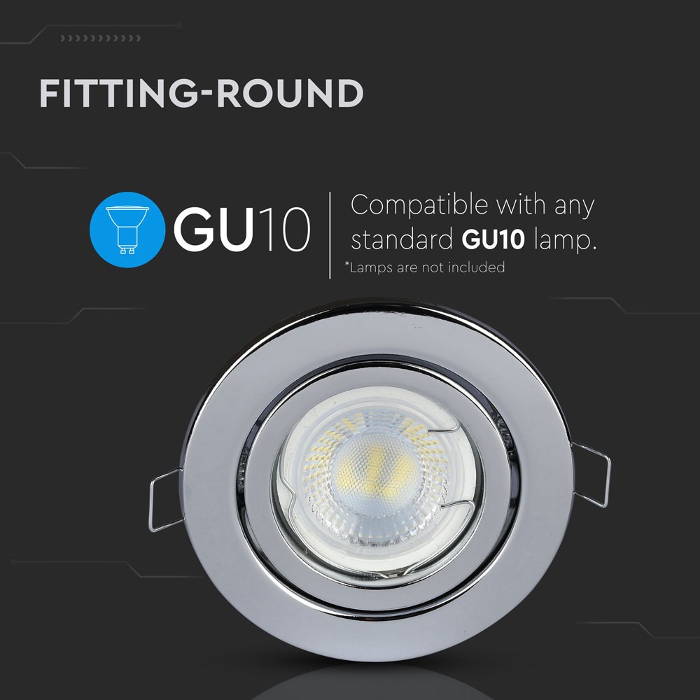V-TAC Einbauleuchte GU10 105mm IP20