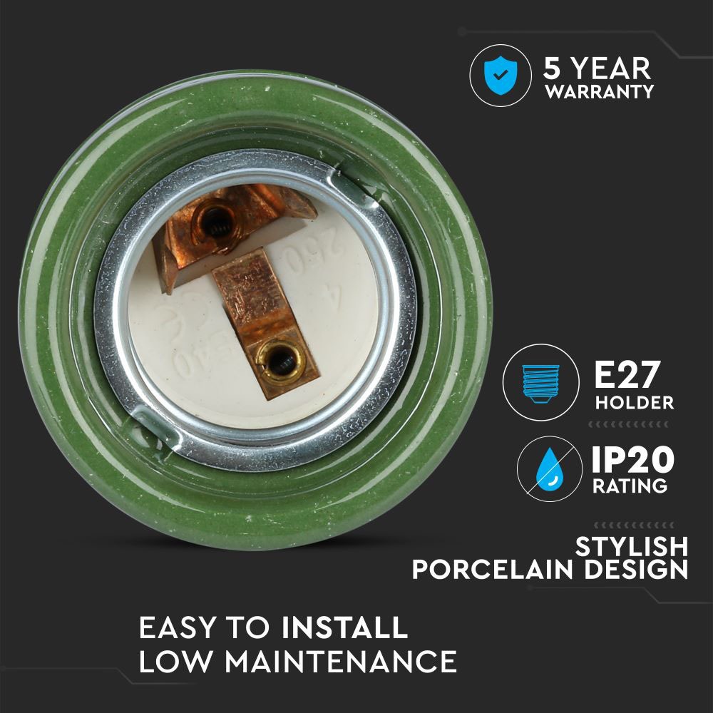 V-TAC Pendelleuchte E27 60W Grün 48mm IP20