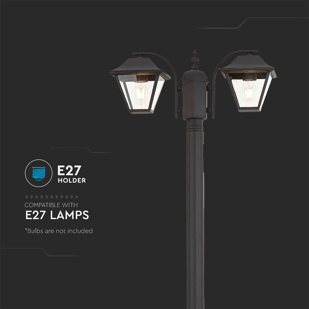 V-TAC Gartenlampe 2xE27 345mm IP44