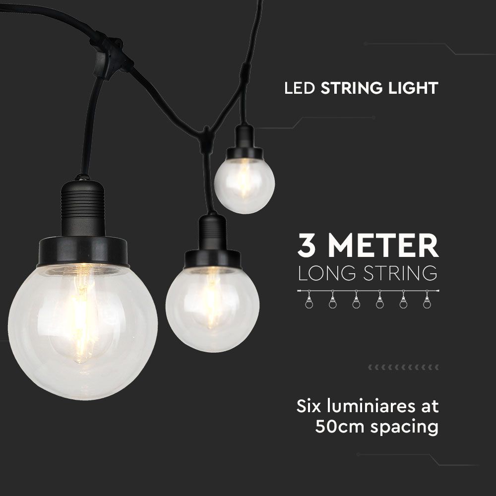 V-TAC Lichterkette 6xE27 IP65