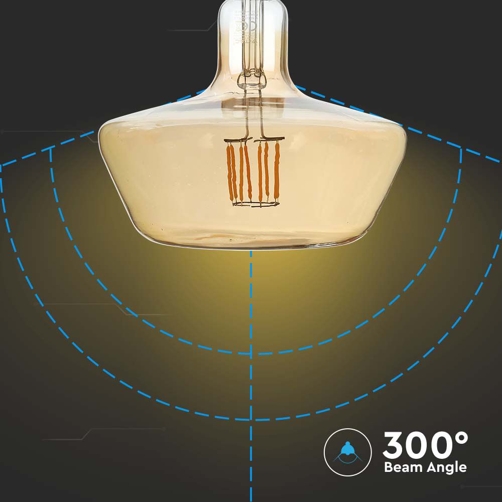 V-TAC Designer Glühbirne E27 8W T180 Warmweiss 180mm IP20