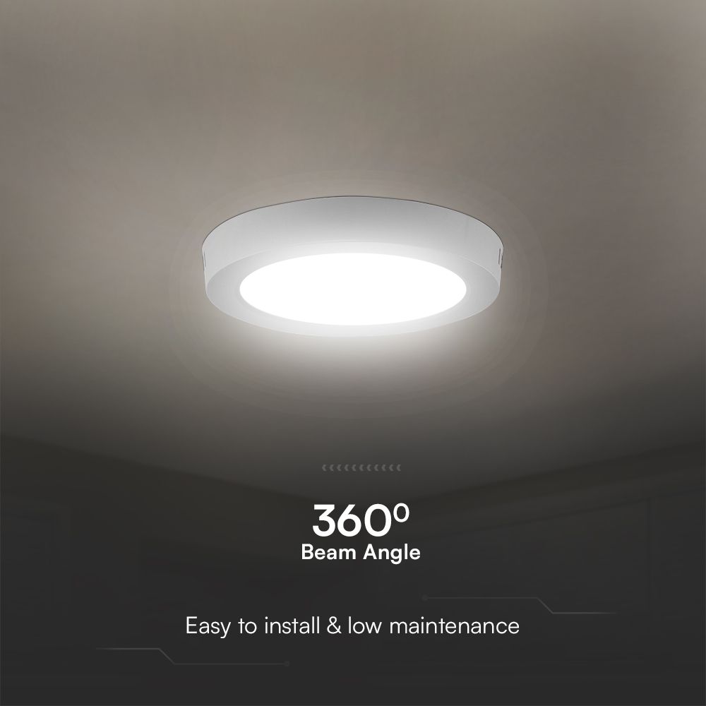 V-TAC LED Mini Panel 12W Rund 6500K