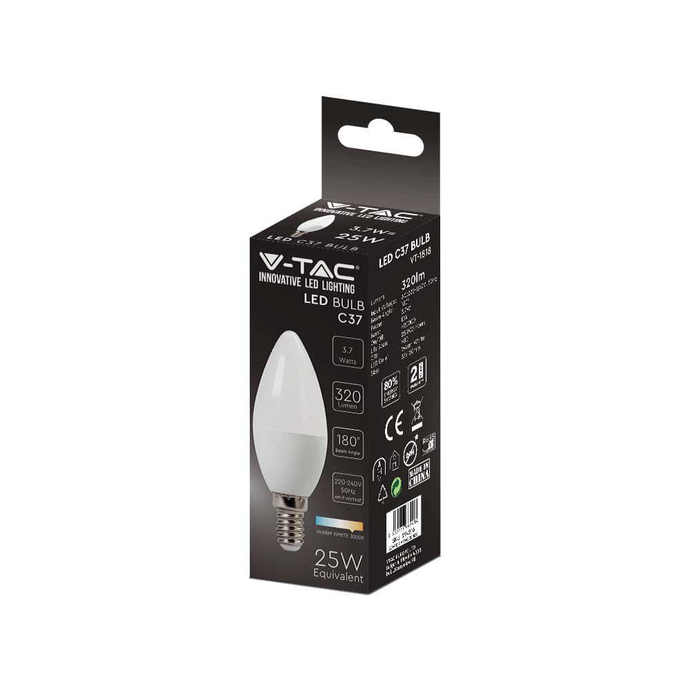 V-TAC Kerzenlampe E14 3,7W 6500K 102mm IP20