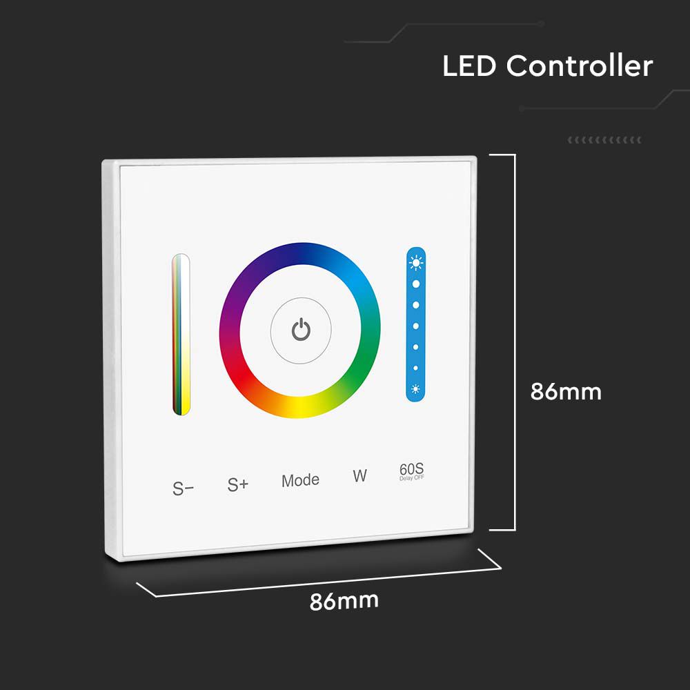 V-TAC 3IN1 Controller 10A RGB/RGBW/RGB+CCT 110mm IP