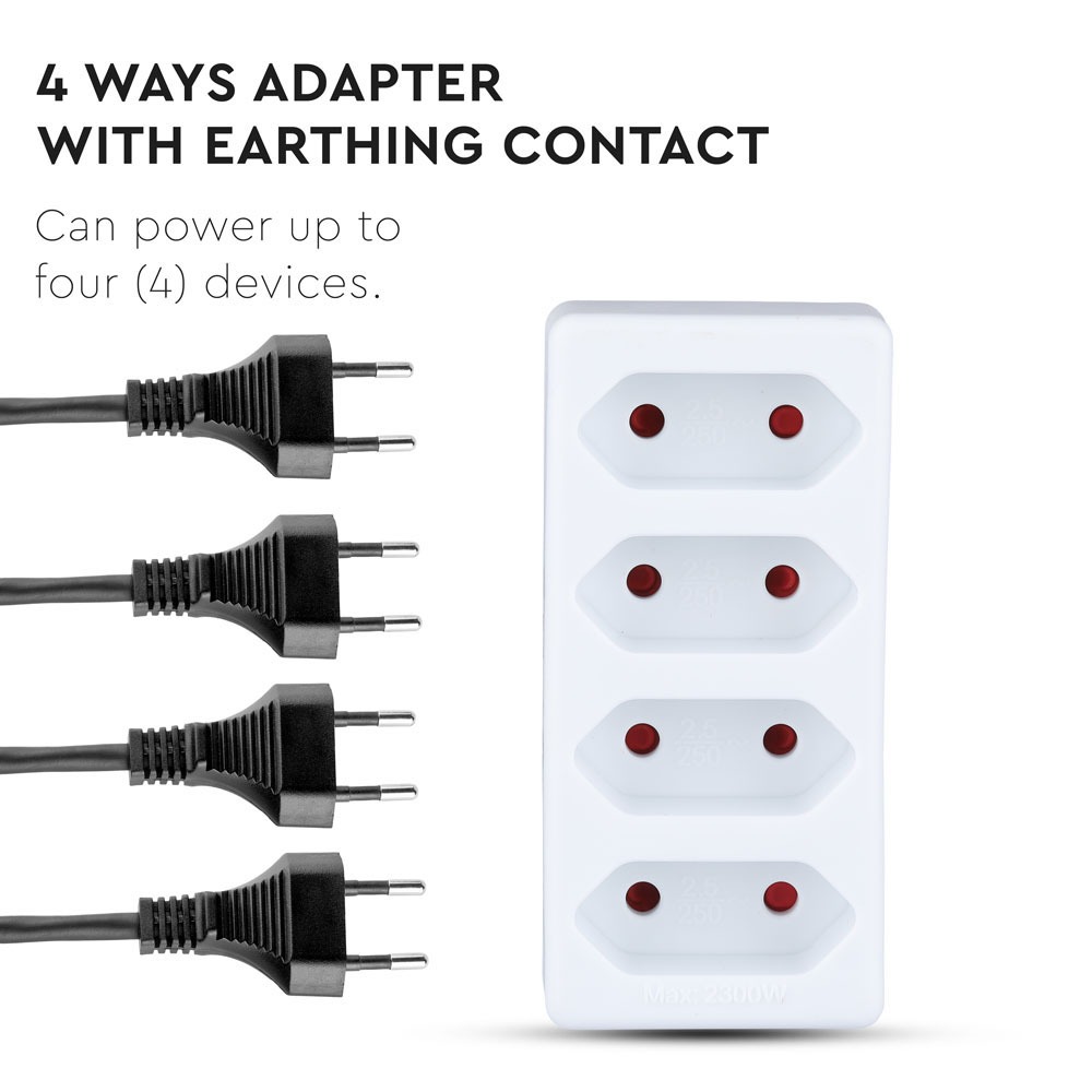 V-TAC Adapter AC 250V 16A 50mm IP20