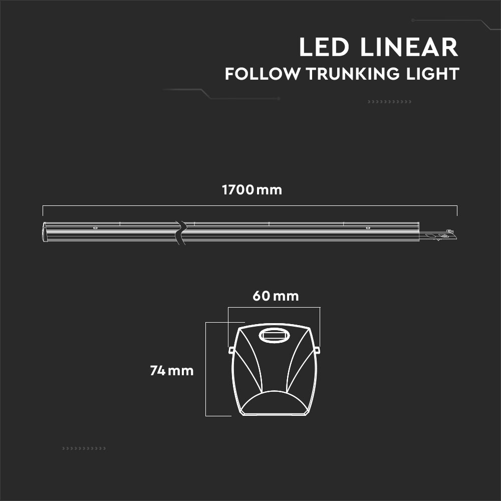 V-TAC Linearleuchte 50W 4000K 1675mm IP20