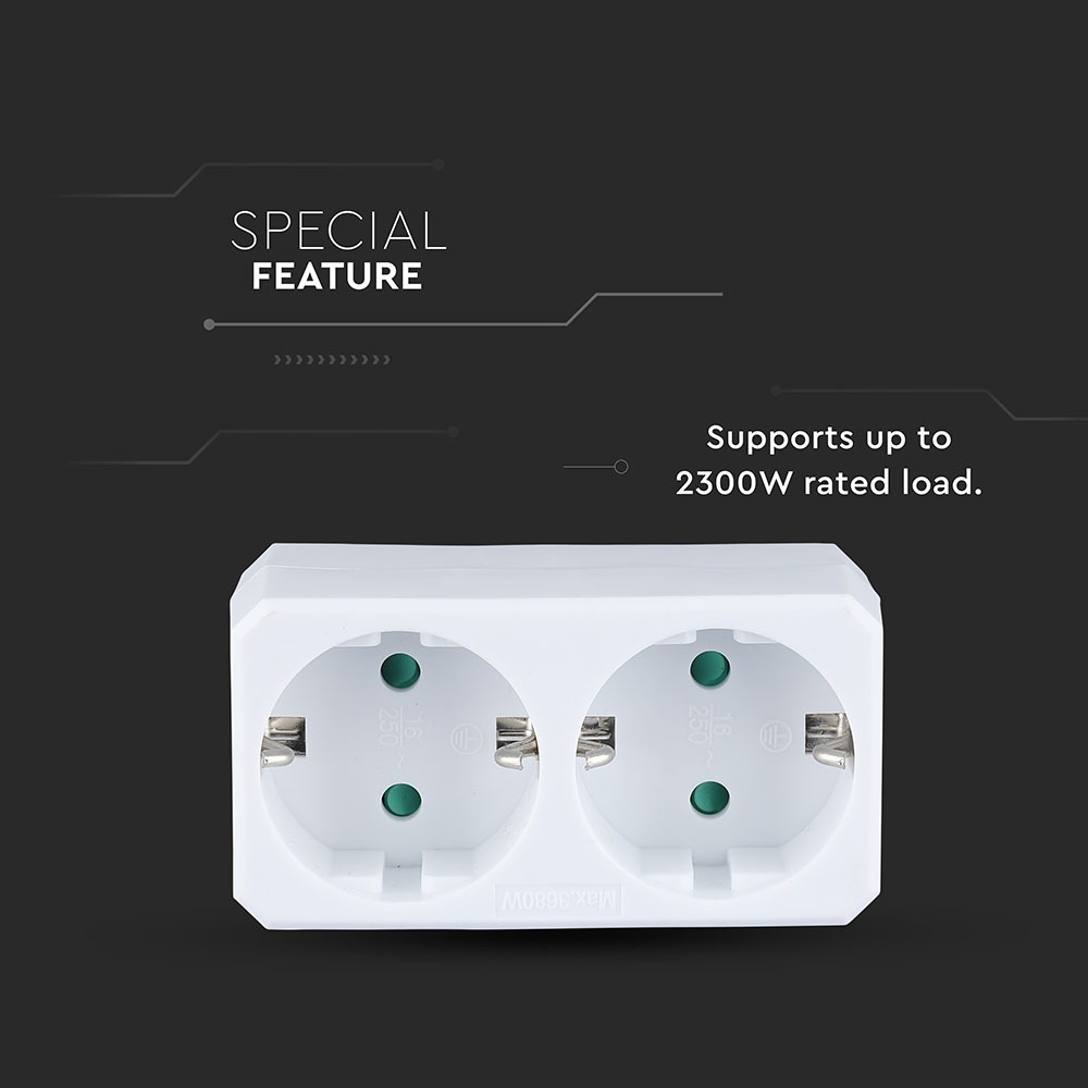 V-TAC Adapter AC 250V 16A 50mm IP20