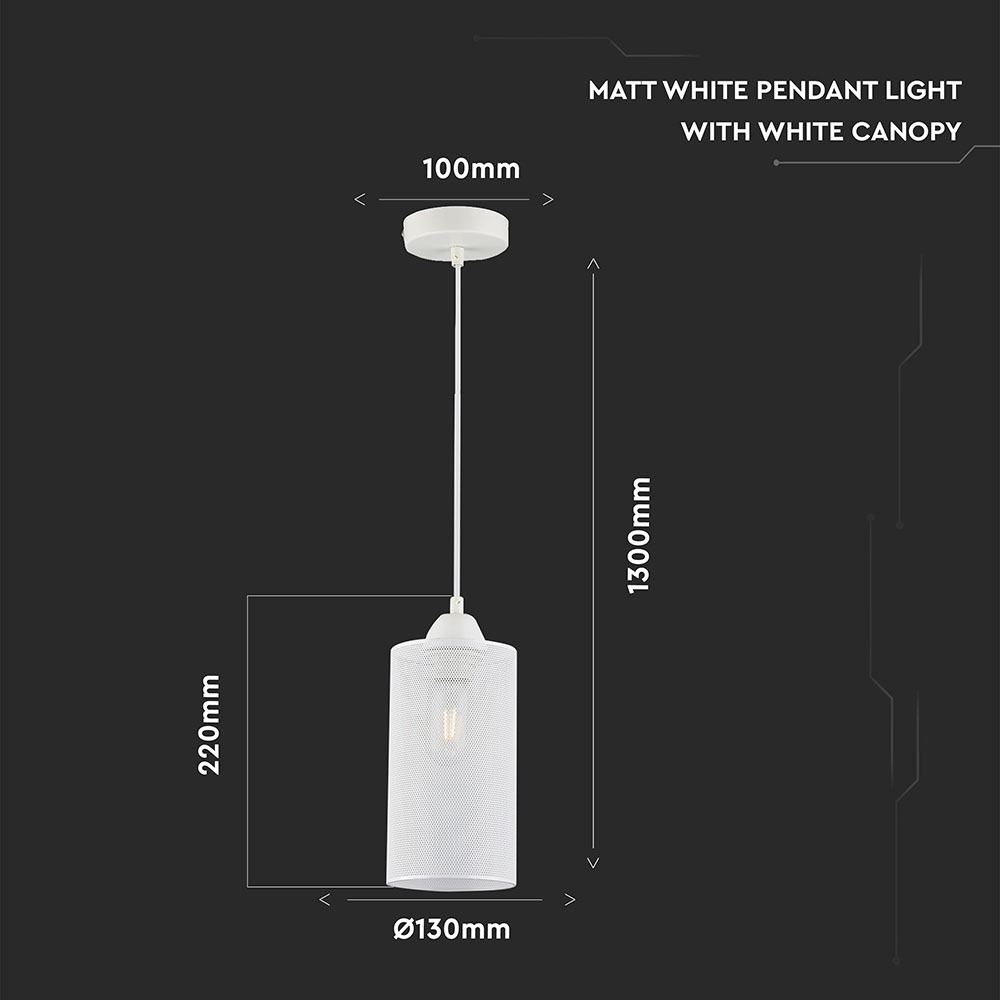 V-TAC Pendelleuchte E27 60W Can Form Warmweiss IP20