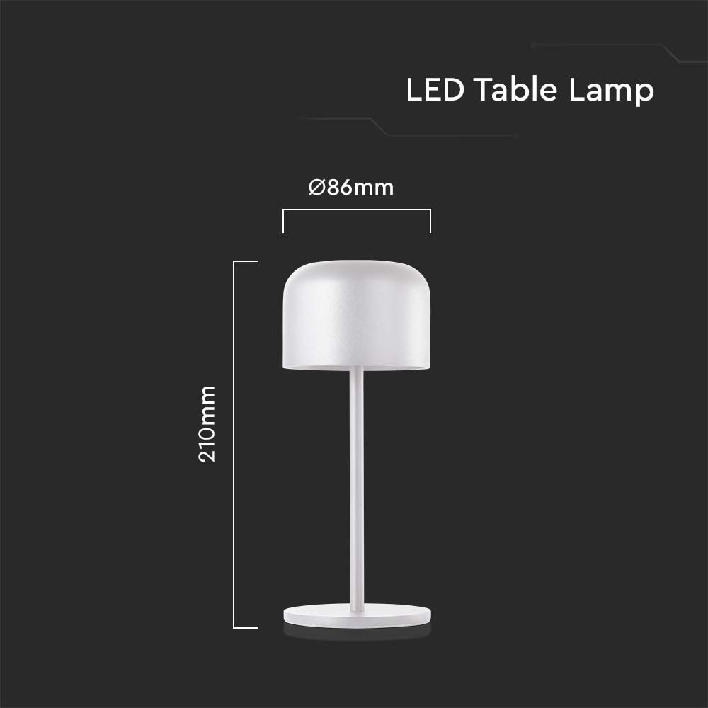 V-TAC Tischlampe 1,5W Warmweiss 115mm IP54