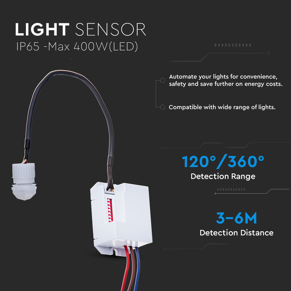 V-TAC Bewegungsmelder Infrarot IP65 45mm
