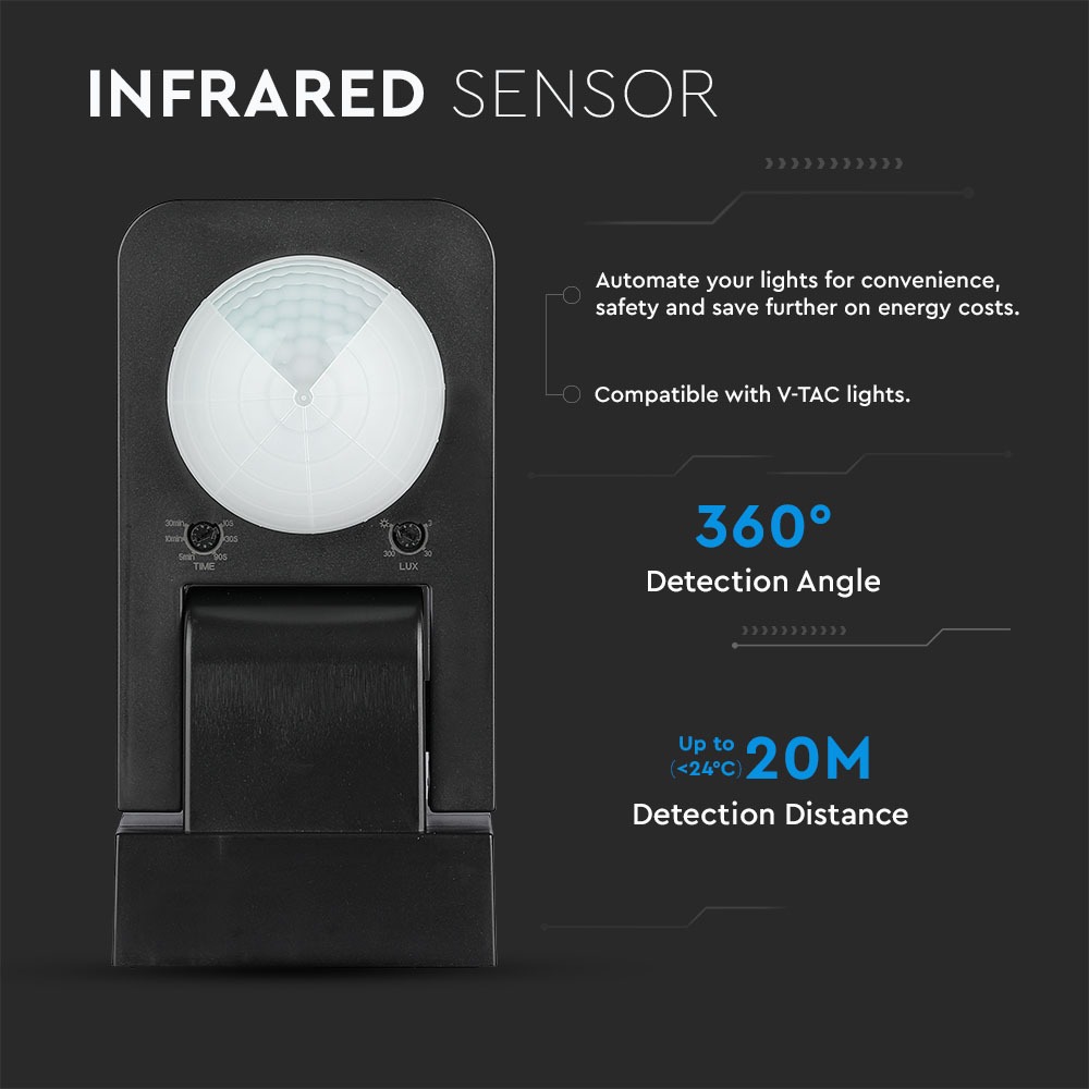 V-TAC Infrarot Sensor 70mm IP65