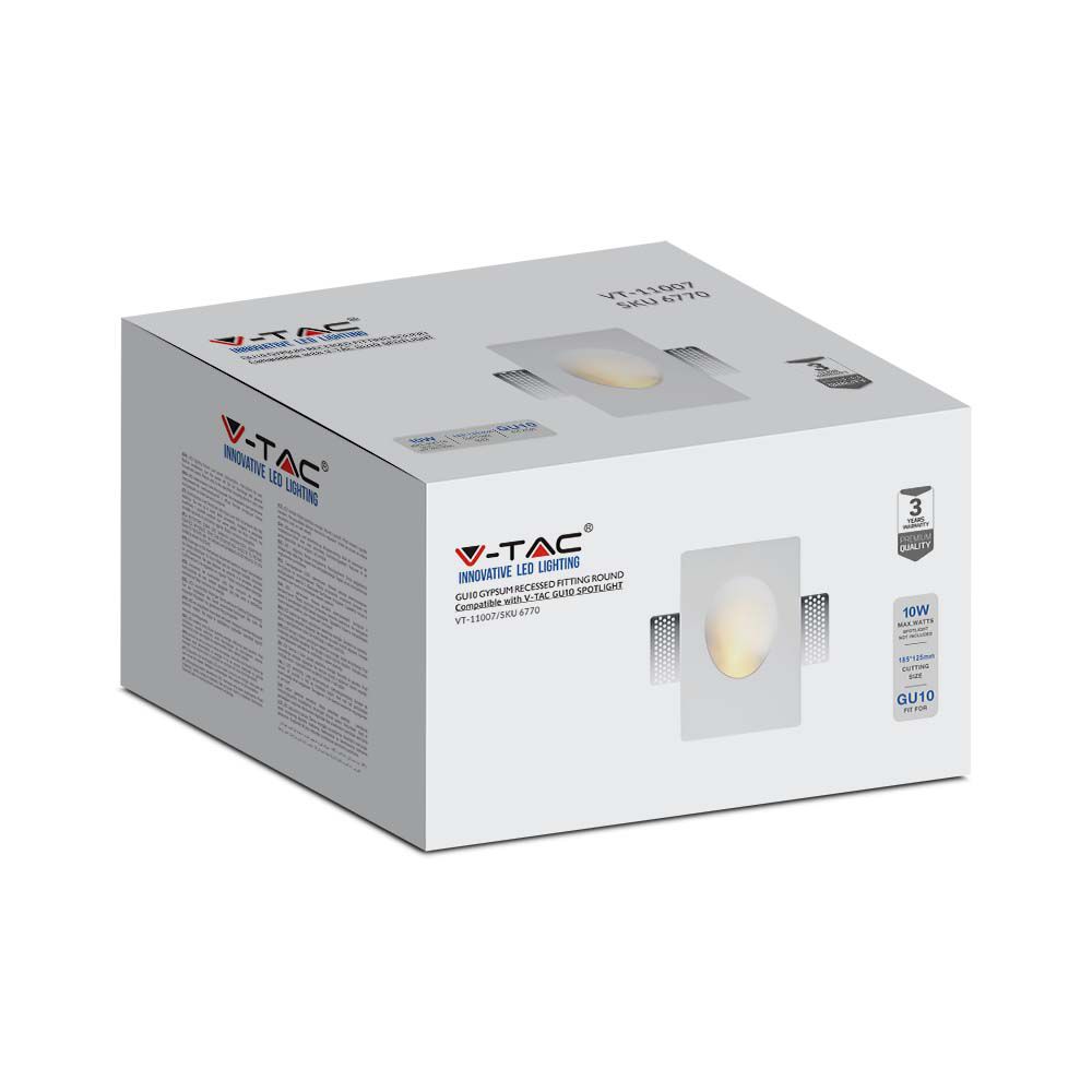 V-TAC Einbauleuchte GU10 Rund IP20 225mm