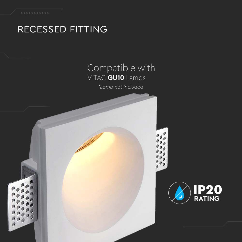 V-TAC Einbauleuchte GU10 145mm IP20
