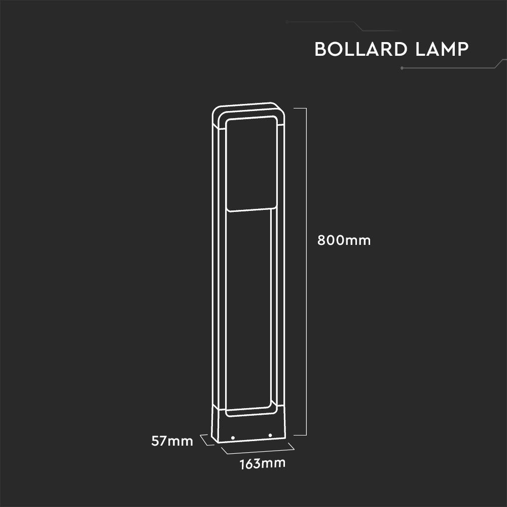V-TAC Bollardlampe 10W Warmweiss 815mm IP65