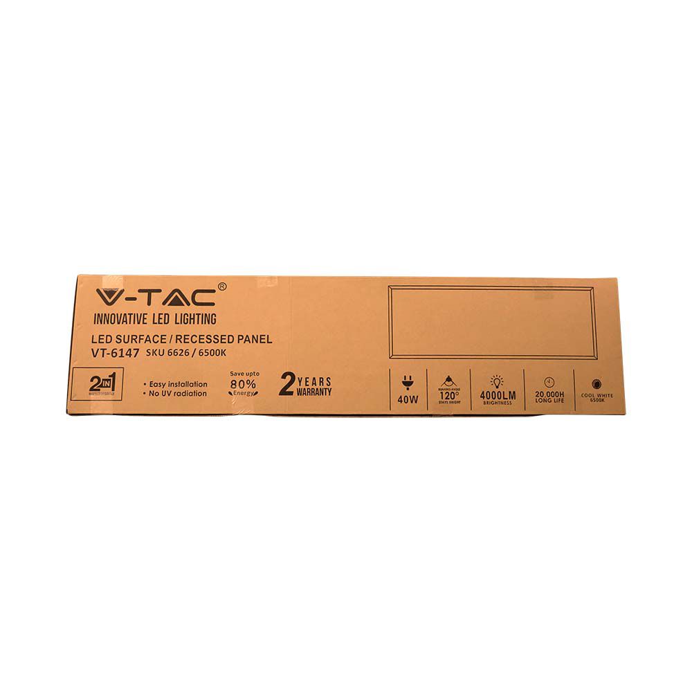 V-TAC LED Panel 40W 4000K 1220mm IP20