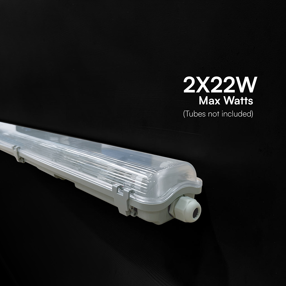 V-TAC Feuchtraum-Wannenleuchte TF-Serie 2x 1,5 m IP65