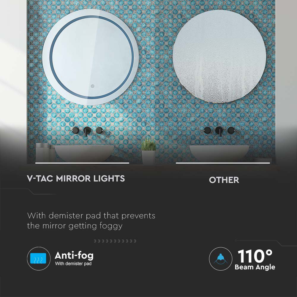V-TAC Wandleuchte 25W Rund 3IN1 700mm IP44