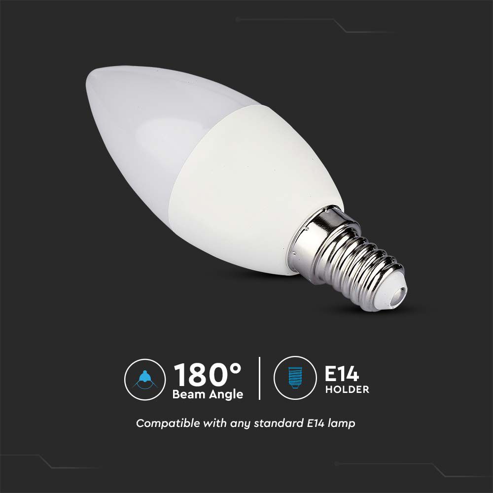V-TAC Kerzenlampe E14 4,8W RGB 53mm IP20