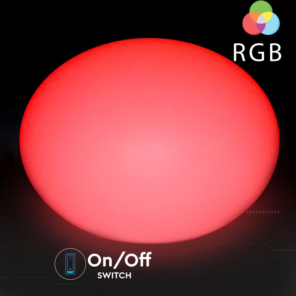 V-TAC Gartenleuchte Oval 1W RGB 160mm IP67