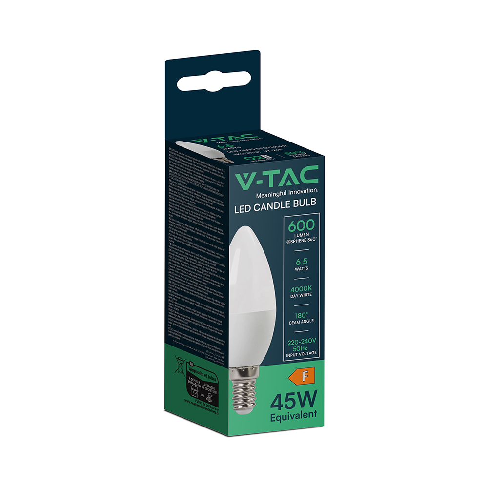 V-TAC Kerzenlampe E14 6,5W 4000K