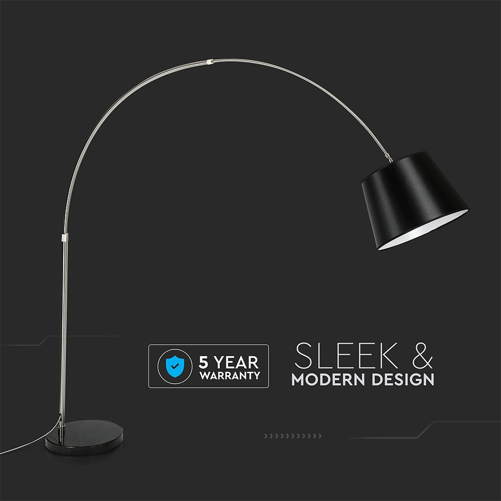 V-TAC Stehlampe E27 60W Schwarz 1360mm IP20