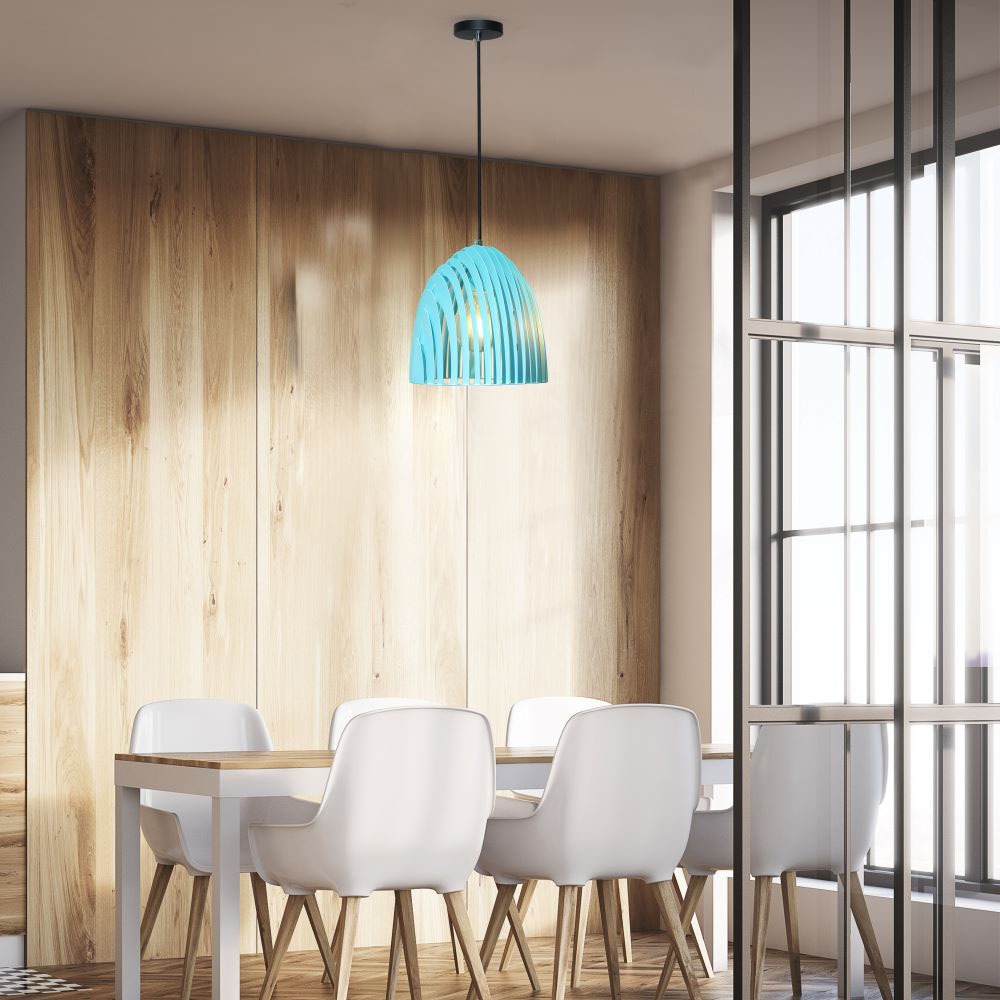 V-TAC Pendelleuchte E27 60W Blau 260mm IP20