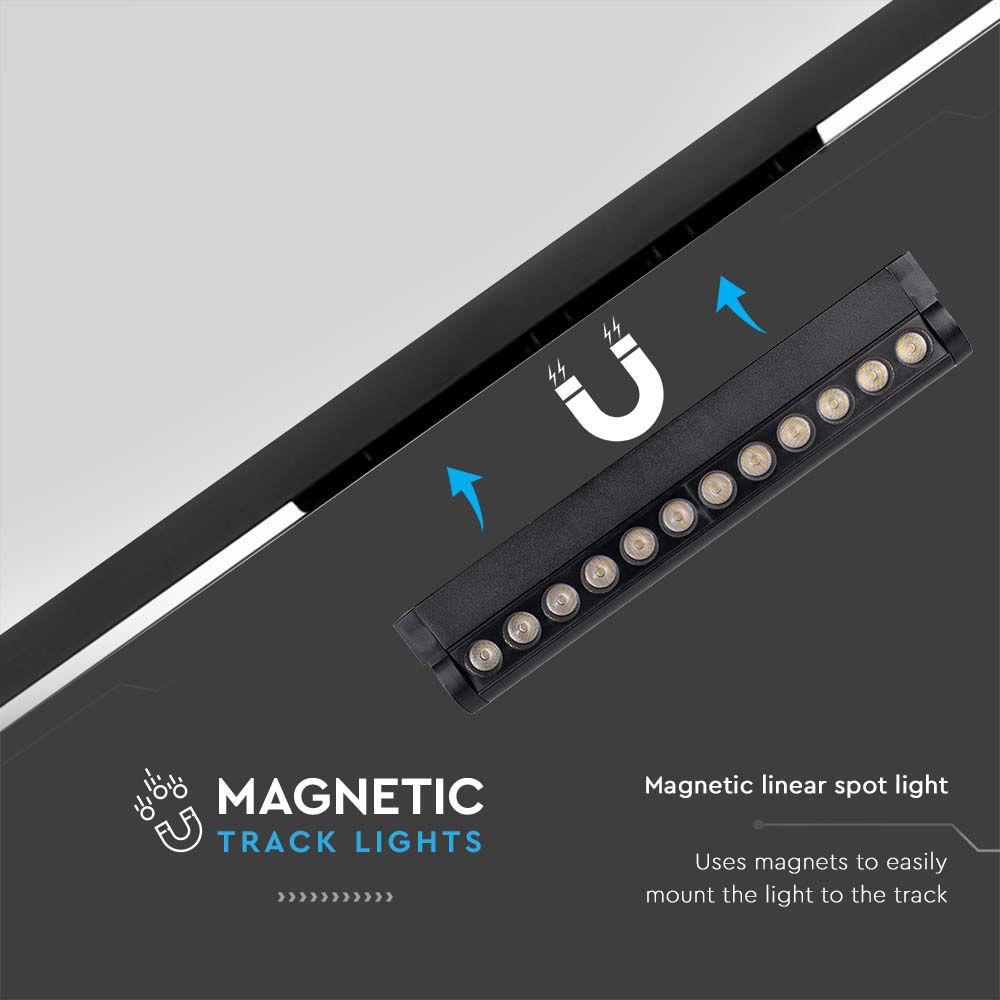 V-TAC LED Schienenleuchte 12W 6400K 87mm IP20