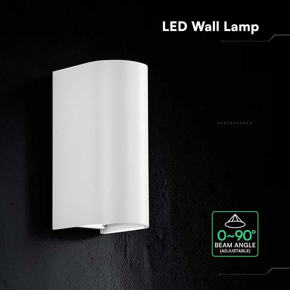 V-TAC LED-Außenwandleuchte 10W CCT 3in1 weiß IP65 (VT-120113-W)