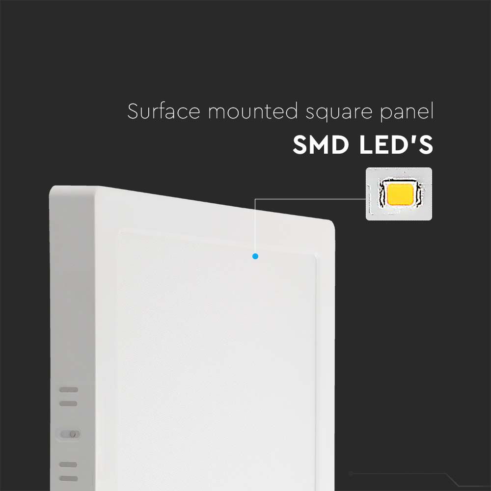 V-TAC LED Mini Panel 12W Quadrat 4000K 175mm IP20