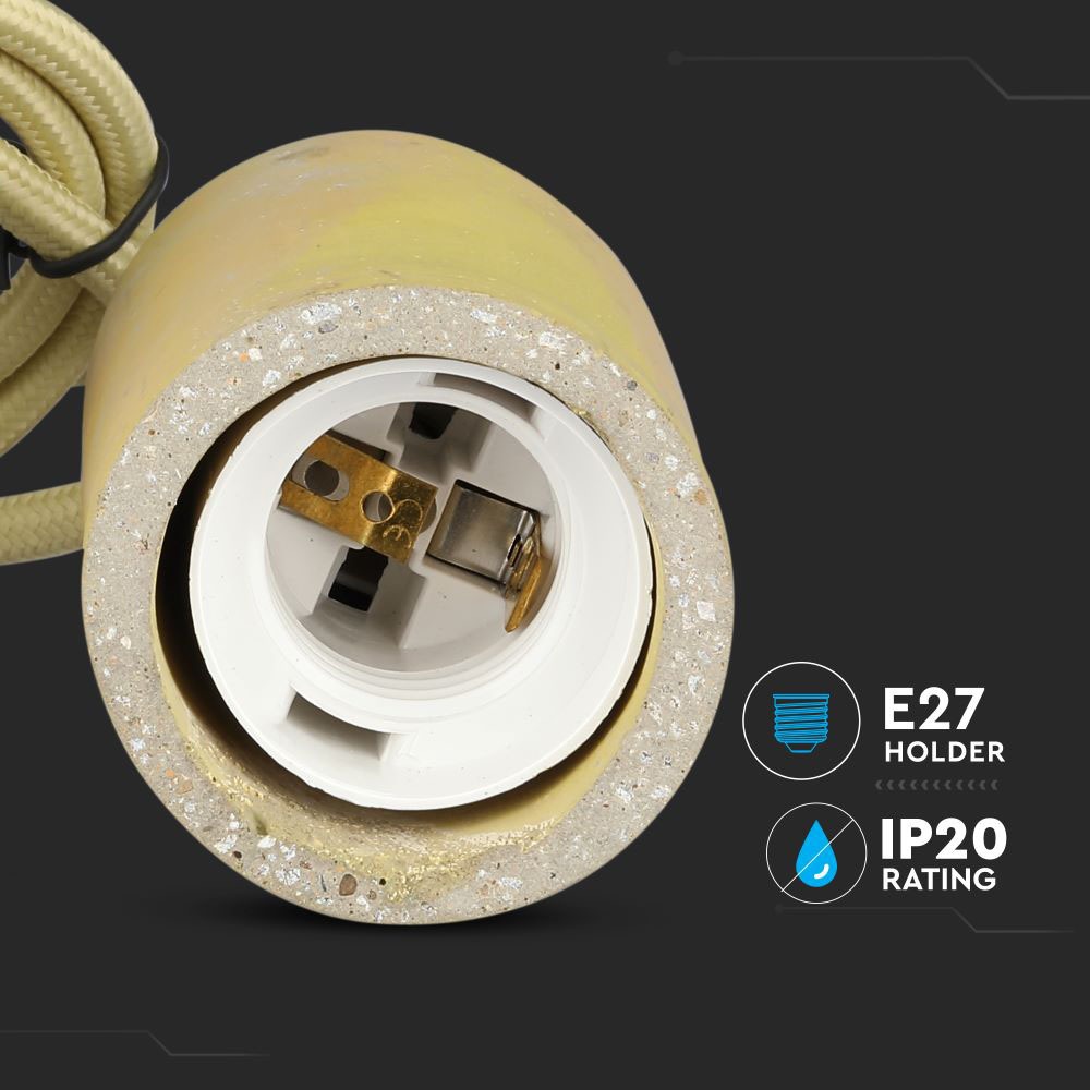 V-TAC Pendelleuchte E27 60W Beton IP20 150mm