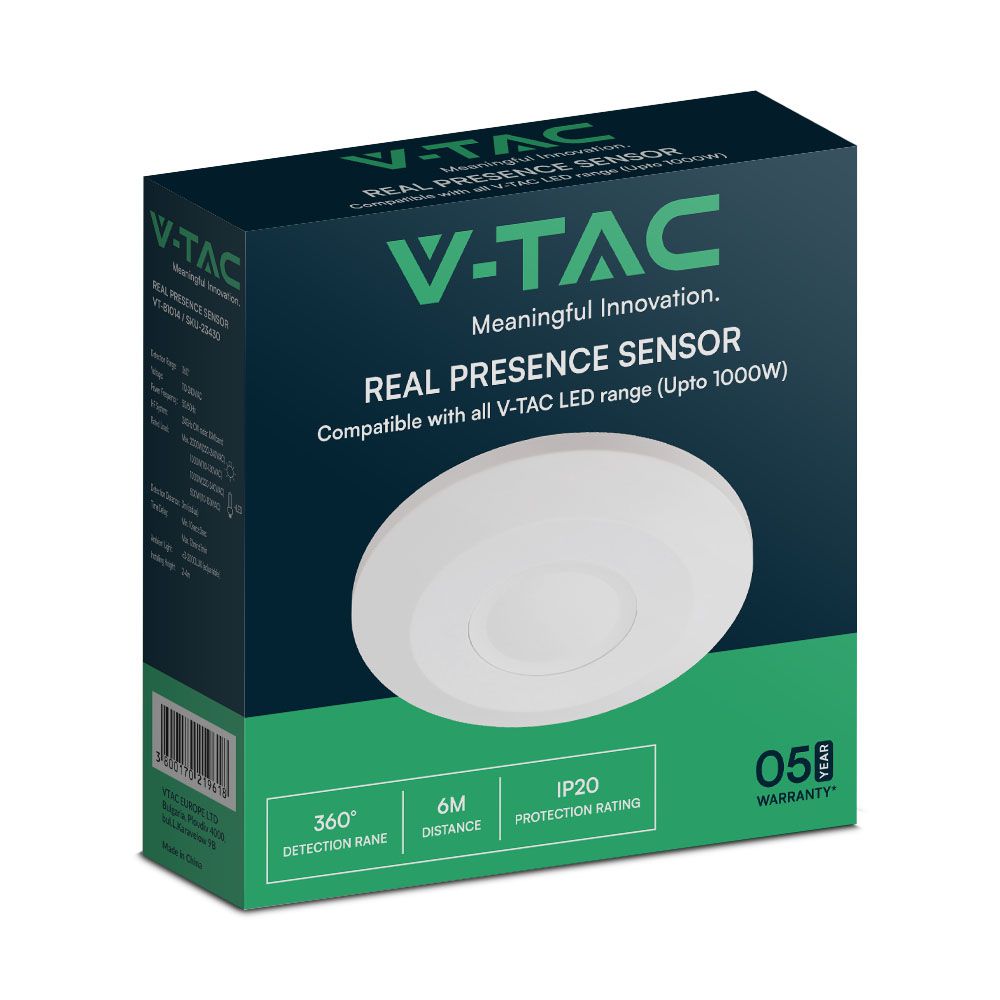 V-TAC Bewegungsmelder Infrarotsensor 120mm IP20