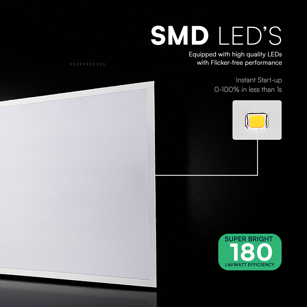 V-TAC LED-Panel Backlit 595x595 mm 20W 180 lm/W Neutralweiß 4000K