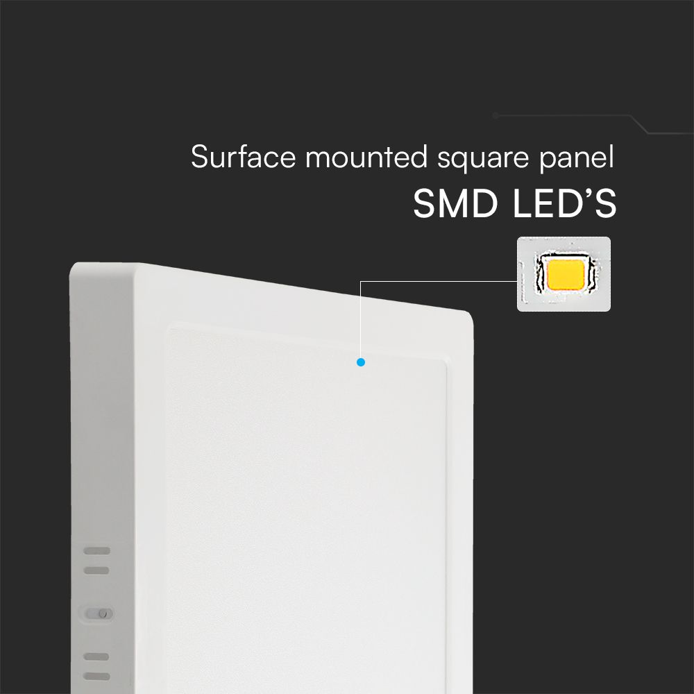 V-TAC LED Mini Panel 12W Quadrat Warmweiss 188mm IP20