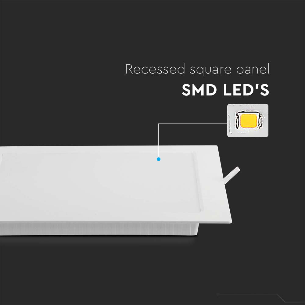 V-TAC LED Mini Panel 12W Quadrat 4000K 205mm IP20