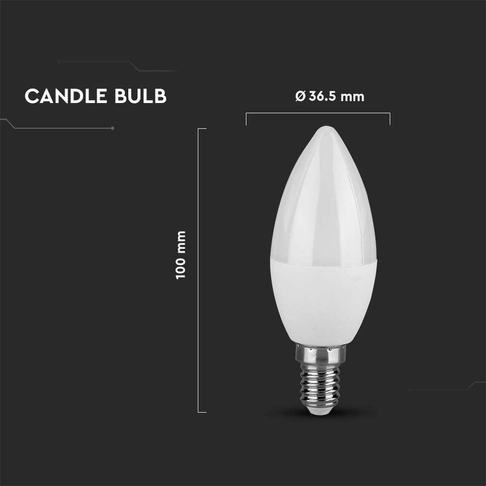 V-TAC Kerzenlampe E14 3,7W Warmweiss