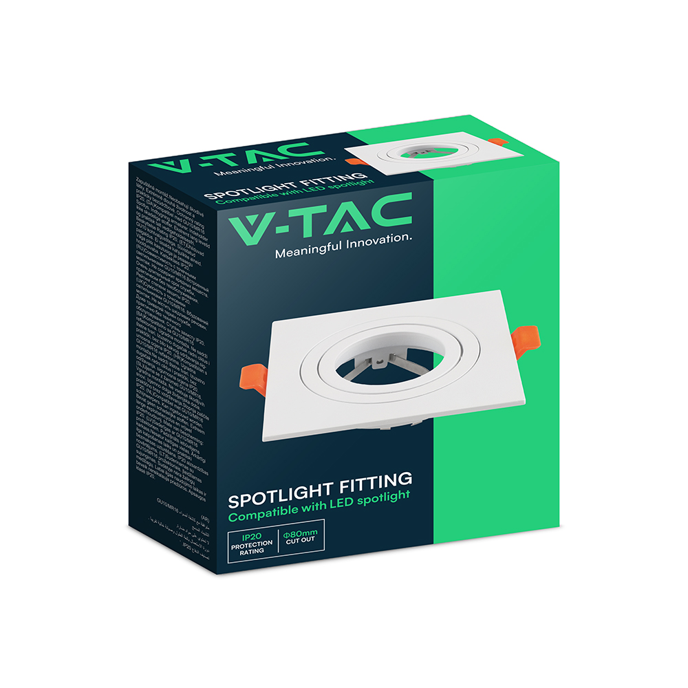 V-TAC Einbauleuchte GU10 Rund IP20