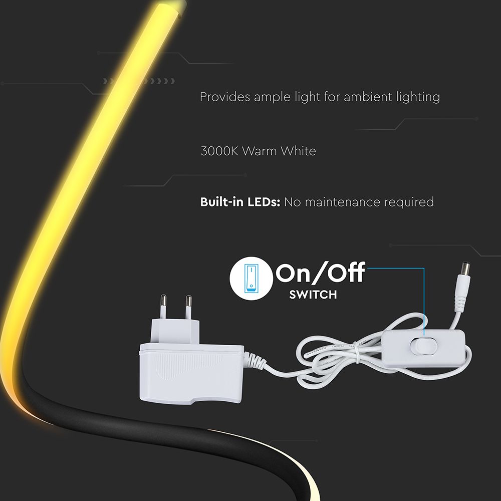V-TAC Tischlampe 20W Warmweiss 220mm IP20