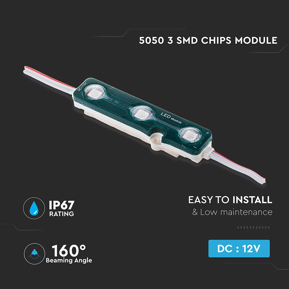 V-TAC LED Modul 5050 0,72W Blau IP67