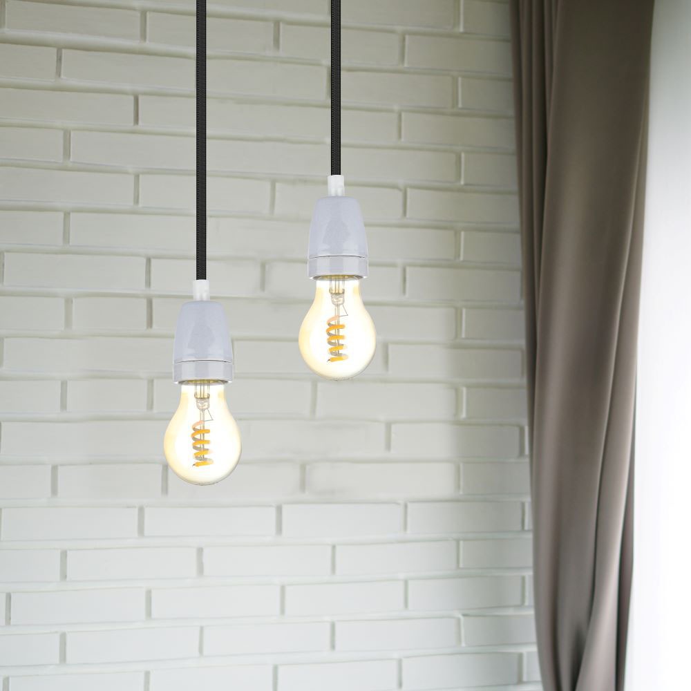 V-TAC Pendelleuchte E27 60W Grau 48mm IP20