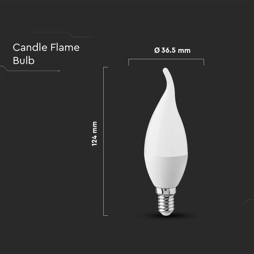 V-TAC Kerzenlampe E14 3,7W Twist Warmweiss 126mm IP20