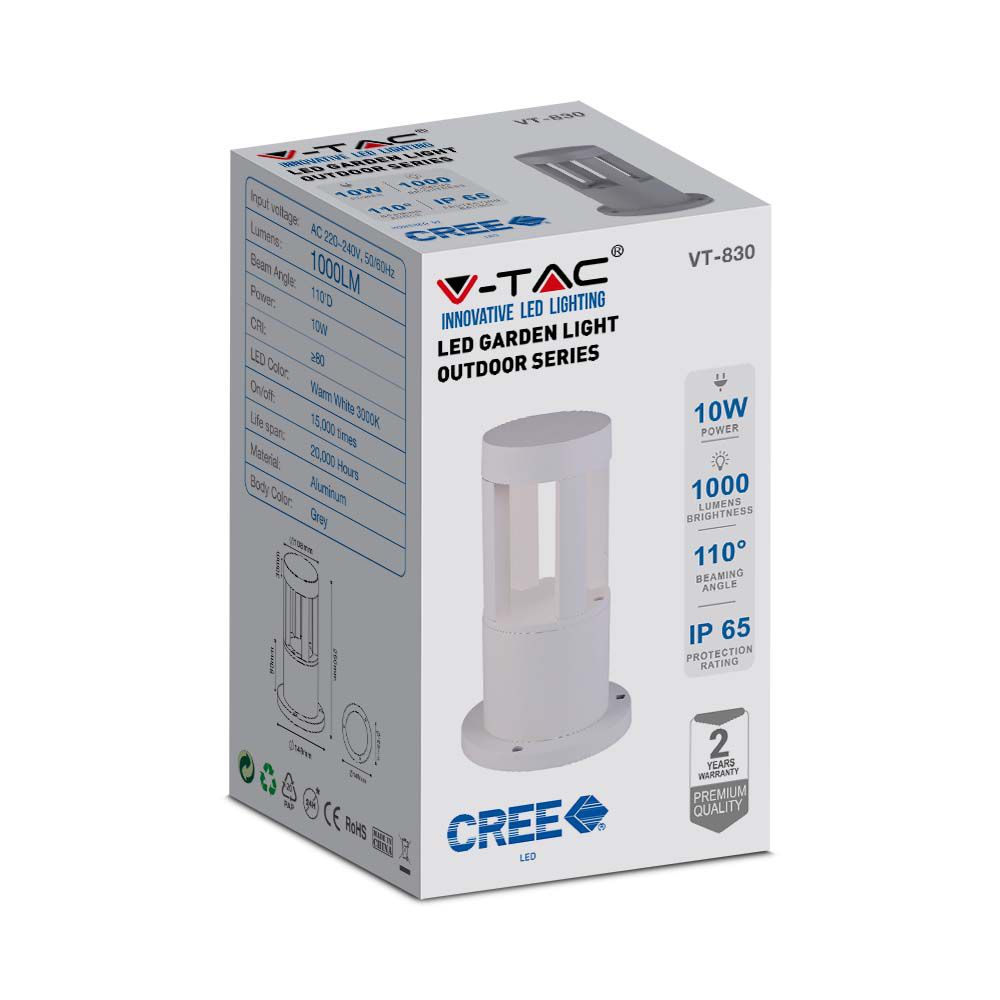 V-TAC Bollardlampe 10W 4000K 300mm IP65